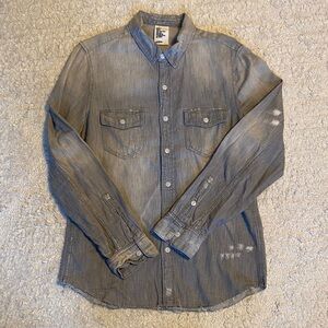 Men's Gray Denim Shirt